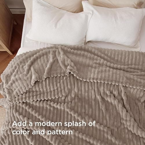 Bedsure Soft King Size Blankets for Bed Light Brown 108"x90" | Birthday Gifts for Women Mom Her, Warm Lightweight Cozy Fluffy Throw Blanket Sofa, Dorm Room Home Decor, Machine Washable thumbnail 5