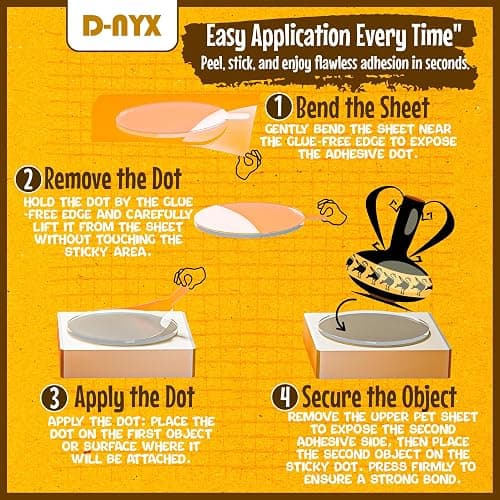 Double Sided Tape Sticky Dot Stickers 280, 350, 450, 550 or 700 Pack Removable Putty No Trace Clear Sticky Tack Waterproof Small Stickers for Festival Decoration Picture (700 Sticky Dots) thumbnail 5