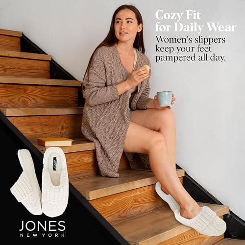 Jones New York Slippers for Women Indoor Cozy Chenille Womens House Slippers thumbnail 4