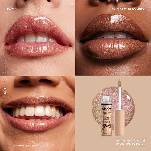 NYX PROFESSIONAL MAKEUP Butter Gloss Bling Lip Gloss, Non Sticky and Shiny Vegan Lip Makeup - Bring The Bling thumbnail 2