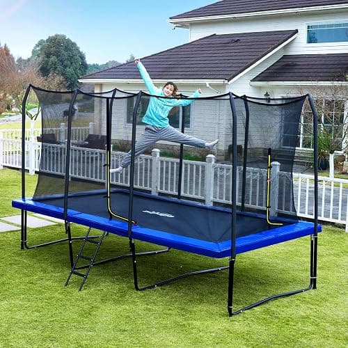 Zupapa 1500LBS Weight Capacity Rectangle Trampoline 10x17FT 9X15FT 8X14FT Outdoor Square Gymnastics Trampolines with Basketball Hoops for Kids Adults Long Large Big Rectangular Tumbling Trampolin thumbnail 6
