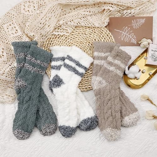 Trifabricy Fuzzy Socks for Women, Fuzzy Socks Cozy Slipper Sock for Women, Women's Winter Ultra Soft Warm Fuzzy Sleeping Sock thumbnail 3
