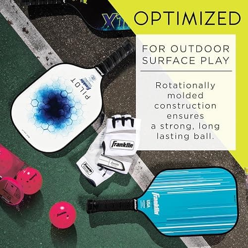 Franklin Sports X-40 Outdoor Pickleballs - Official Ball of USA Pickleball, APP Tour + Pickleball US Open - 3 Packs, 12 Packs, 36 Pickleball Buckets, 50, 100 + 400 Bulk Packs of Regulation Pickleballs - 3 Count - Pink thumbnail 4