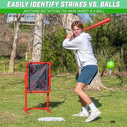 GoSports Baseball Strike Zone Target for Plastic Balls - Compatible with Blitzball and Wiffle Ball thumbnail 2