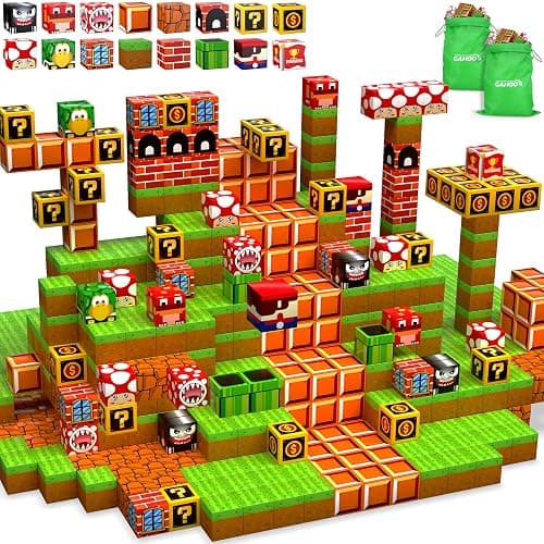 Magnetic Blocks - 200PCS Build 3D Magnet Building Toys World with Magnetic Tiles, STEM Kids Sensory Toys, Toy Magnet Building Set B-Day Gifts for Age 3 4 5 6-10 Year Old Boys Girls - Image 1
