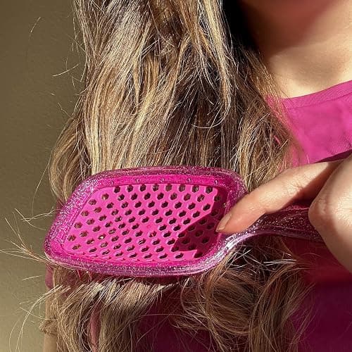 FHI Heat UNbrush Detangling Brush for Pain-Free Brushing on All Wet or Dry Hair Types — Durable DuoFlex Anti-Static Bristles, Lightweight Handle, Vented Hair Brush, Rose Quartz Pink thumbnail 4