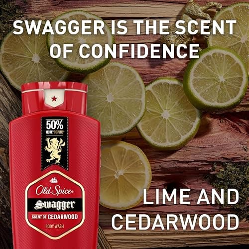 Old Spice Refreshing Body Wash for Men, 3X Defense, 24/7 Shower Fresh with Long Lasting Scent, Red Collection, Swagger with Cedarwood Scent, 24 oz (Pack of 2) thumbnail 8