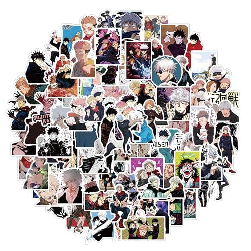 100PCS Juju Stickers, Vinyl Waterproof Classic Japanese Anime Themed Kai-sen Stickers Packs for Laptop, Water Bottles, Helmet, Cool Cartoon Pack Decals with Party Supplies Favors for Adults thumbnail 2