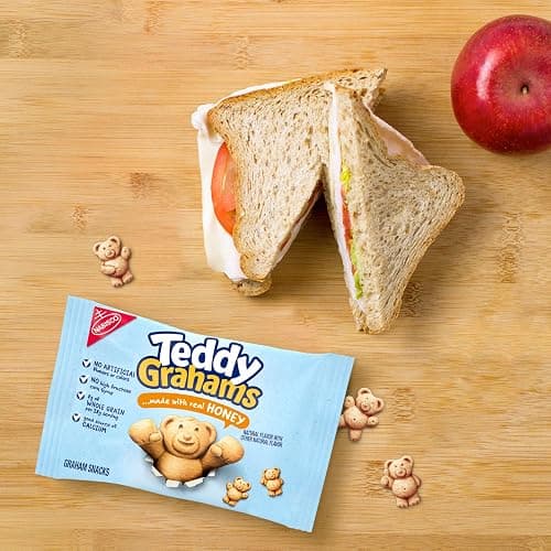 TEDDY GRAHAMS Honey Graham Snacks, 40 Kids Snack Packs (4 Boxes) thumbnail 8