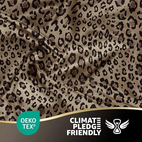 Martex Elegance 4-Piece Satin Sheets Set - Full Size, Leopard Print, Luxury Hotel Quality, Silky Soft & Smooth, Great for Hair & Skin thumbnail 9