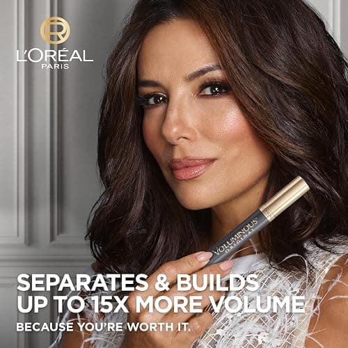 L’Oreal Paris Original Voluminous Mascara, Building Mascara Volume and Length Formula, Washable, Black Brown, 0.26 Fl Oz., 1 Count thumbnail 2