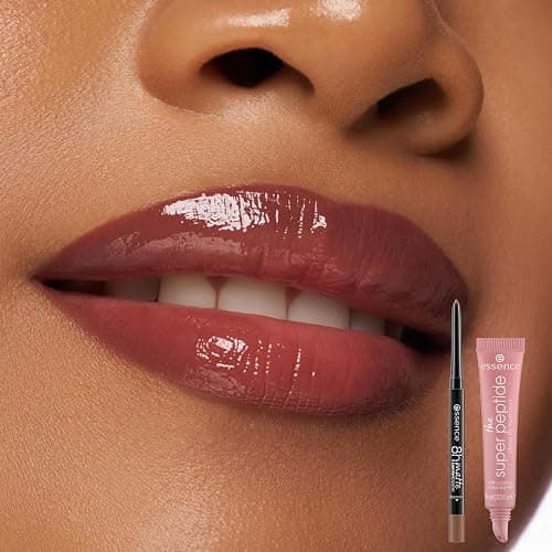 essence toffee talk brown lip set 01 Pout Au Chocolat, 4-teiliges Set, Lipliner, Lippenöl, Lippenbalsam & Treatment, matte bis glänzende Brauntöne thumbnail 4