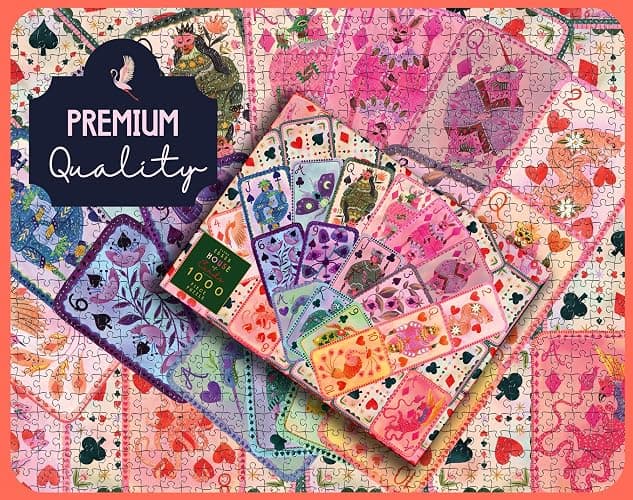Elena Essex Puzzles for Adults 1000 Pieces - House of Cards, 1000 Piece Puzzle for Adults, Jigsaw Puzzles 1000 Pieces, Cool Deck Pack of Cards Puzzle, Size 28x20 inches thumbnail 4