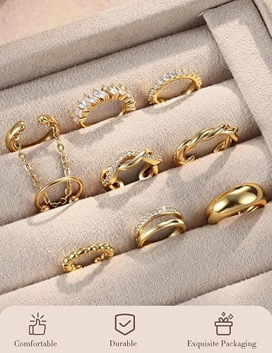 9PCS Ear Cuffs Earrings for Women Non Piercing 14K Gold Plated - Hypoallergenic Adjustable Ear Cuffs Trendy Non Tarnish Clip on Cartilage Fake Earring Stacks Wrap Jewelry thumbnail 8