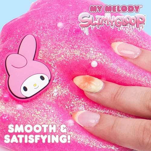 My Melody SLIMYGLOOP Jar, 8 oz Bubblegum Scented Pink Slime, Includes Beads & My Melody Charm, Sanrio Stuff, Hello Kitty Slime, Slime Kit, Hello Kitty Merch, Sanrio Slimes thumbnail 7