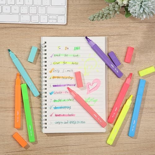 Mr. Pen- Aesthetic Highlighters No Bleed, 8 Pack, Assorted Colors | Chisel Tip, Cute Highlighters Assorted Colors for Journaling, Highlighting, Underlining, Fast Dry, Back to School Supplies thumbnail 2