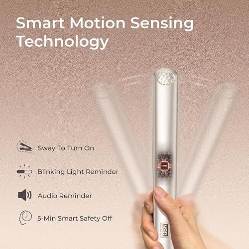 TYMO Flat Iron Hair Straightener - Titanium Hair Straighteners for Women, 1 Inch Professional Travel Flat Iron, Portable Straightener and Curlers with 10s Heat Up, 32 Temp, Dual Voltage & LED Display thumbnail 4