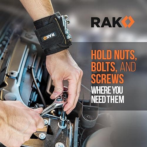 RAK Magnetic Wristband Gifts for Men - Premium Tool Belt for Holding Screws Nails with Powerful Magnets, Cool Gadgets Stocking Stuffers for Men, Holiday for Dad, Husband, Grandpa, Him thumbnail 7