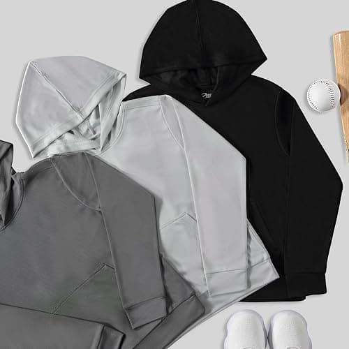 PURE CHAMP 3 Pack Mesh Boys Hoodies Active Athletic Quick Dry Pullover Hoodies For Boys Essentials Hoodie Lightweight 4-20 thumbnail 3