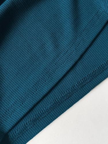 Teal workout top for women thumbnail 6