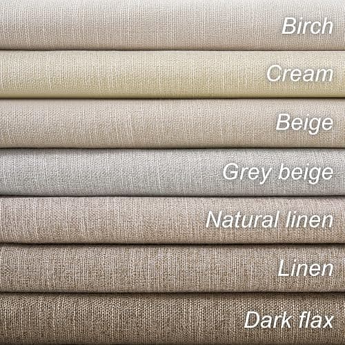 Topfinel Cream Linen Blackout Curtains 84 Inch Long for Bedroom Living Room, Ivory Pinch Pleat Back Tab Full Blackout Drapes Farmhouse Boho Curtains for Window, White Neutral Curtains 52" X 84" 7 FT thumbnail 8