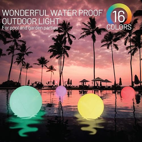 Pool Toys - LED Beach Ball with Remote Control - 16 Colors Lights and 4 Light Modes, 100ft Control Distance - Outdoor Beach Party Games for Kids Adults, Pool Patio Garden Decorations (1PCS). thumbnail 6