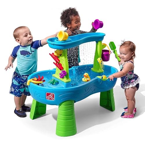 Step2 Rain Showers Splash Pond Water Table, Kids Water and Sand Activity Sensory Playset, Summer Outdoor Toys, 13 Piece Water Toy Accessories, For Toddlers 1.5+ Years Old, Blue & Green thumbnail 5