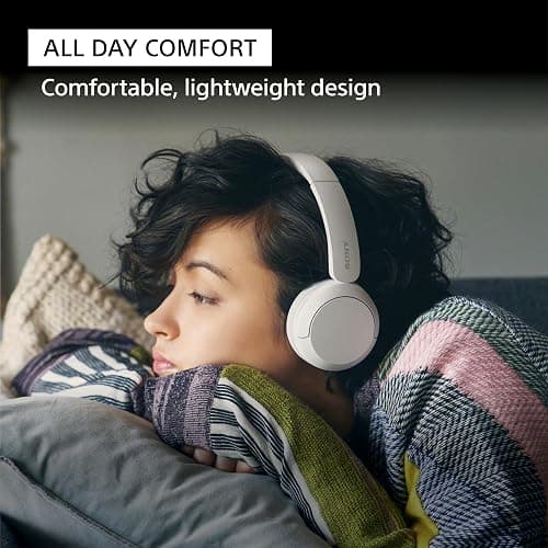 Sony WH-CH520 Wireless On-Ear Bluetooth Headphones with Microphone, Blue | Comfortable Lightweight Design, Up to 50 Hrs Battery with Quick Charging, Multipoint Connection, Clear Calls, Swivel design thumbnail 3