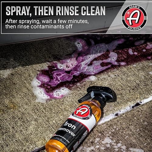 Adam's Iron Remover (16oz) - Iron Out Fallout & Stop Rust Remover Spray for Car Detailing Removes Iron Particles in Auto Paint, Wheels, Motorcycle, RV & Boat - Use Before Clay Bar, Wax or Car Wash thumbnail 4