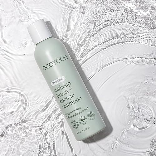 EcoTools Makeup Brush Cleansing Pad + Deep Clean Shampoo Bundle, Brush Cleaner Mat & Makeup Brush Cleanser For Deep Cleaning Tools, Clean Formula, Cruelty-Free, & Vegan, 2 Piece Set - Shampoo, 2 Piece Set thumbnail 10