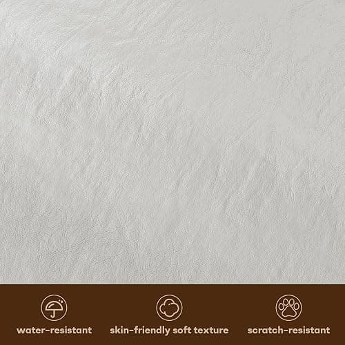 Reclining Office Chair with Footrest, Big and Tall Office Desk Chair 400lbs Wide Seat, Leather High Back Ergonomic Vintage Chair, Heavy Duty Executive Computer Chair, White thumbnail 4