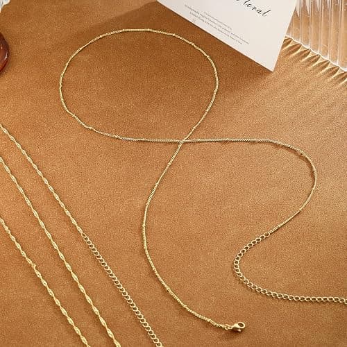 SUFOPE Gold Waist Chain for Women Dainty 14K Gold Plated Layered Belly Chain Adjustable Bikini Belly Beads for the Waist Waterproof Beach Accessories Body Chain Jewelry for Gifts thumbnail 6
