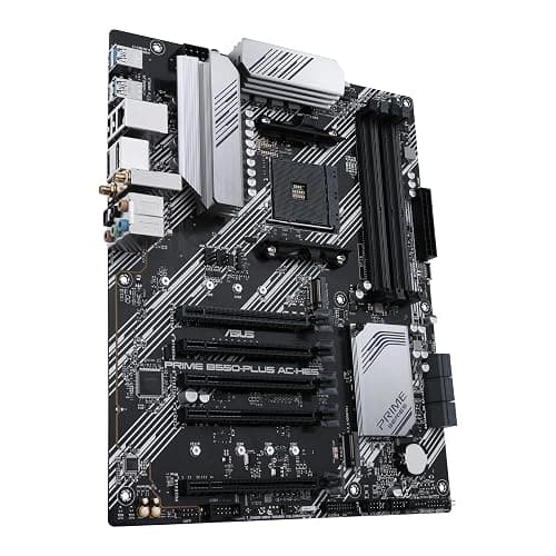 ASUS Prime B550-PLUS AC-HES AMD AM4 (3rd Gen Ryzen) ATX Motherboard (Dual M.2, PCIe4.0, WIFI5, 1Gb Ethernet, SATA 6 Gbps, USB 3.2 Gen 2 Type-C, Front USB 3.2 Gen 1 Type-C and CEC Tier II Ready) thumbnail 3