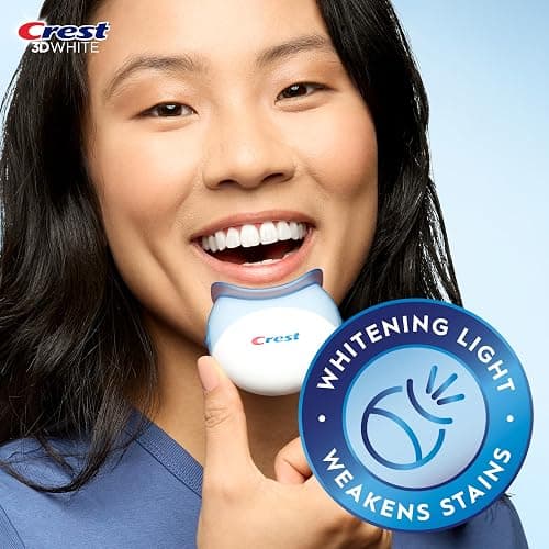 Crest 3D Whitestrips Professional Effects + LED Light – Teeth Whitening Kit, 1 Light + 20 Treatments, Each with 1 Upper/1Lower, 40 Strips – Crest 3DWhite Teeth Whitening Strips thumbnail 6