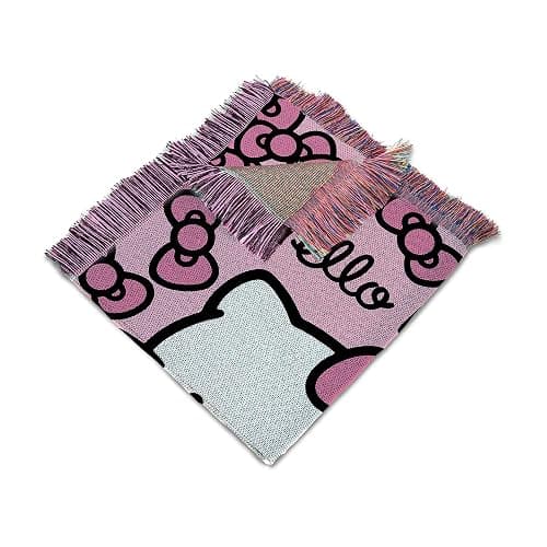 Northwest Hello Kitty Woven Jacquard Throw Blanket, 46" x 60", Perfect Polka Dots thumbnail 4