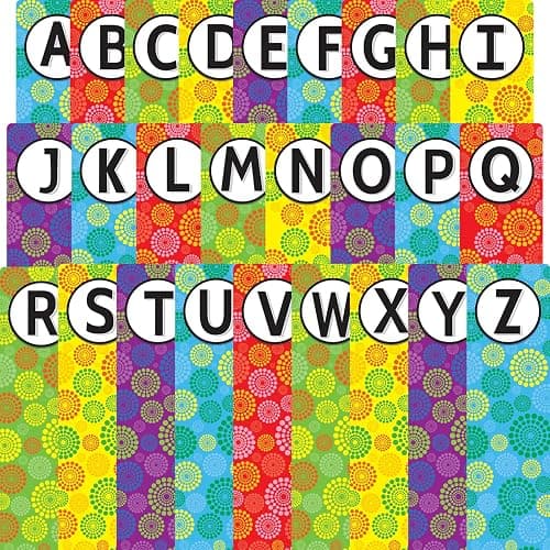 Really Good Stuff Classroom Library Alphabet Book Dividers | 26 Assorted Color Dividers, Teacher Supplies for Classroom Book Organization and Bookshelf Markers thumbnail 3