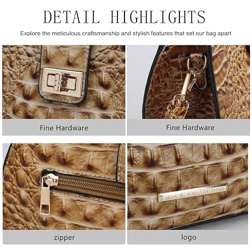 MKF Collection Women Tote Bag, Gradient Rainbow Faux Crocodile-Embossed Vegan Leather Handbag Purse by Mia K thumbnail 7