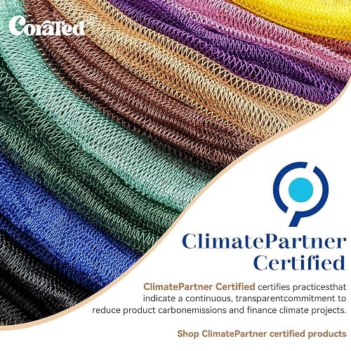 CORATED African Net Sponge Authentic, Shower Loofah Exfoliating Bath Sponge, Body Scrubber for Women and Men Daily Use Body Care, Travel Portable Bath Accessories for Bathroom (Blue & Black) thumbnail 9
