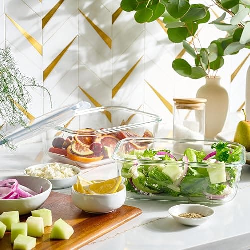 40pc Set Glass Food Storage Containers & Bowls with Airtight Lids - Leakproof BPA-Free Meal Prep Airtight Stackable Lunch Boxes, Kitchen Pantry & Storage Organizers - Microwave Freezer Dishwasher Safe thumbnail 6