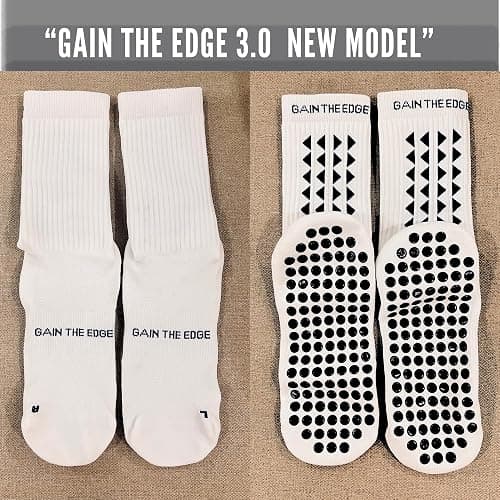 Gain The Edge Soccer Grip Socks - Set - White thumbnail 5