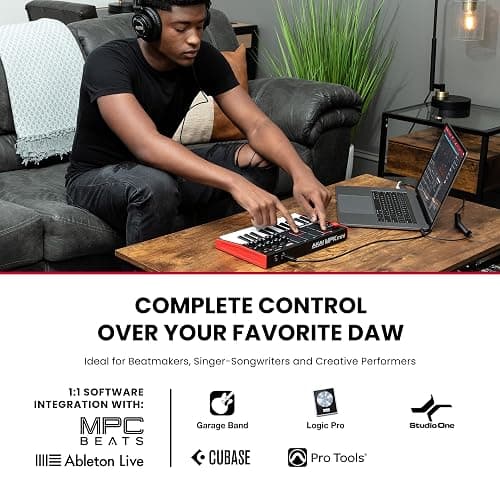 Akai Professional MPK Mini MK3 25-Key USB MIDI Keyboard Controller | Velocity-Sensitive Mini Keys, 8 MPC Pads, 8 Knobs, Software Suite Included, for Beat Makers, Music Producers and Home Studios thumbnail 2