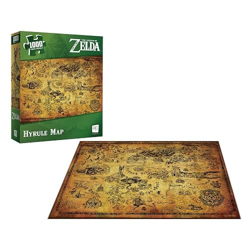 The Legend of Zelda Hyrule Map 1,000 Piece Jigsaw Puzzle | Collectible Puzzle Featuring Stylized Hyrule Map from The Legend of Zelda Video Games | Officially Licensed Nintendo Merchandise thumbnail 4