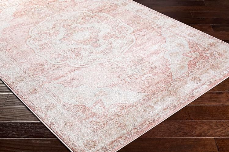 Livabliss Bilal Traditional Medallion Area Rug, 3'11" x 5'7", Rose thumbnail 7