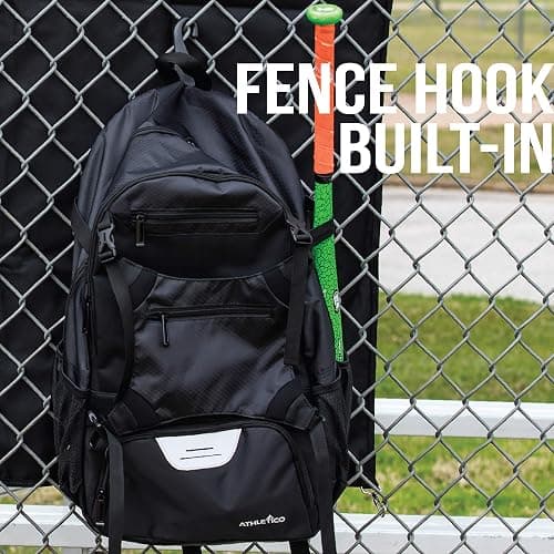 Athletico Advantage Baseball Bag - Baseball Backpack With External Helmet Holder for Baseball, T-Ball & Softball Equipment & Gear for Youth and Adults | Holds Bat, Helmet, Glove, Shoes thumbnail 6