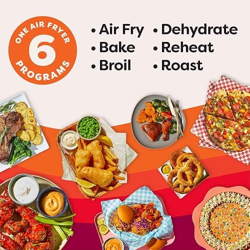 Instant Pot 4Qt VORTEX 6-in-1 Mini Air Fryer, Custom Program Options, Air Fry, Broil, Roast, Dehydrate, Bake, Reheat, Sea Salt, 4 Quarts thumbnail 5