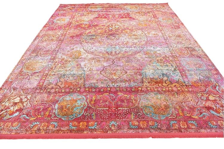 Unique Loom Baracoa Collection Area Rug - Rumba (8' 4" x 10' Rectangle, Red/ Brown) thumbnail 4