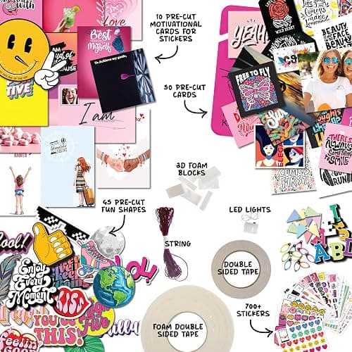 Glow in the Dark Wall Collage Kit for Teen Girls - 1000+ Stickers Teen Girl Room Bedroom Decor, Room Decor for Teen Girls - Teen & Tween Girls Trendy Stuff - Top Gifts for 10 11 12 13 14 Year Old Girl thumbnail 6