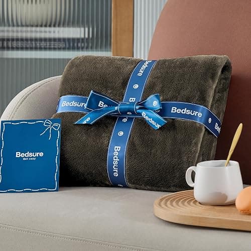 Bedsure GentleSoft Fleece Blankets Queen Size Brown - Bed Blanket Soft Lightweight Plush Fuzzy Cozy Luxury Microfiber, 90x90 inches thumbnail 6
