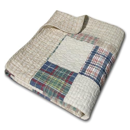 Greenland Home Oxford 100% Cotton Throw Blanket, Tan 50 x 60 in thumbnail 3
