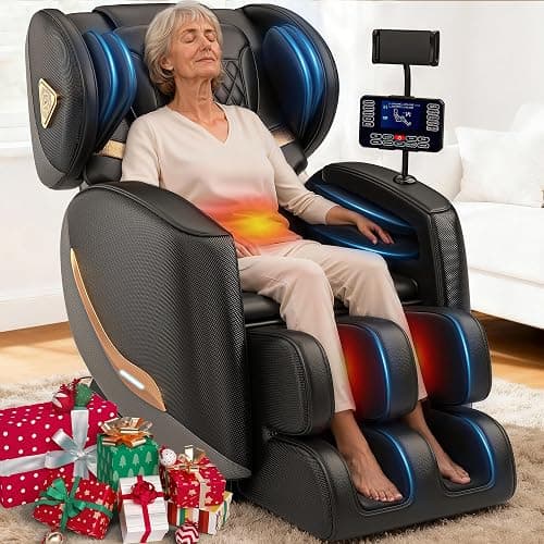 GOLD TIME Upgraded Massage Chair Full Body, Zero Gravity Recliner with Heat, 10 Fix Points, Bluetooth, Touch Screen, Footrest, Shiatsu Massage Chair Full Body for Parents, Seniors & Easy Assembly - Image 1